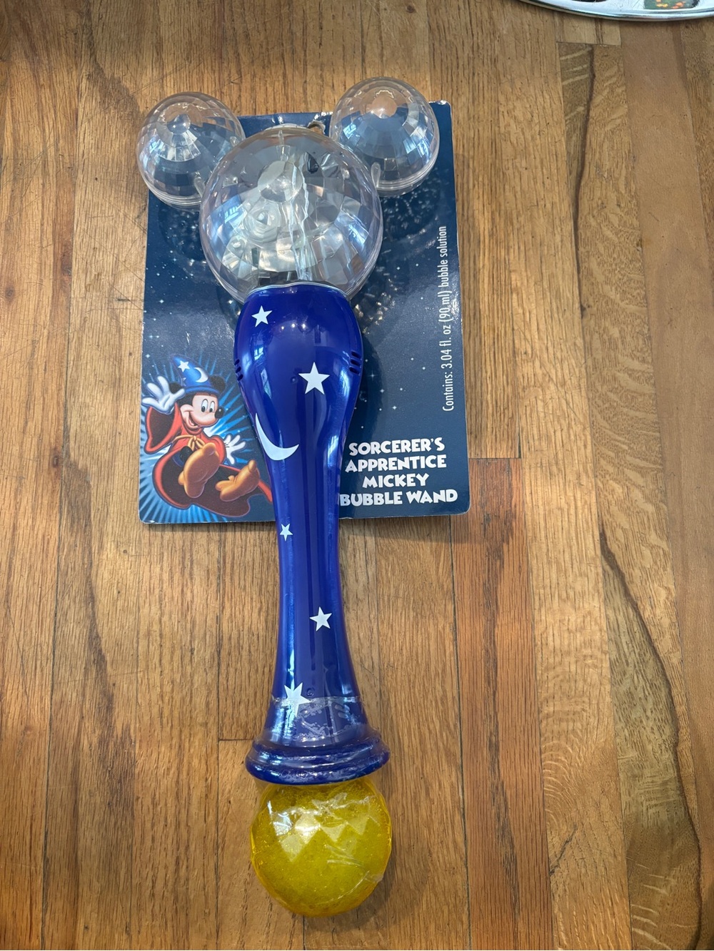 LIGHTS/BLOWER WORK! Disney Mickey Mouse WIZARD Bubble Wand Florida New but aged
